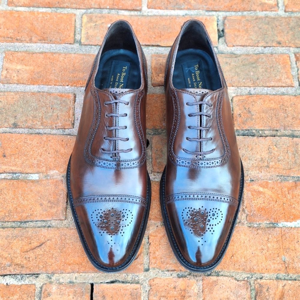 TO BOOT NEW YORK by Adam Derrick - Cap Toe Oxford w/ Broguing (Size 10.5)